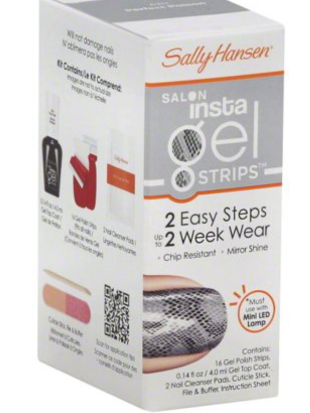 Sally Hansen Salon Insta Gel Strips - Black & Gray Animal Print